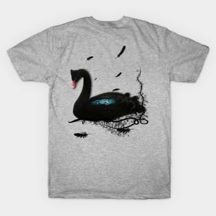 Wonderful black swan with dark mermaid T-Shirt